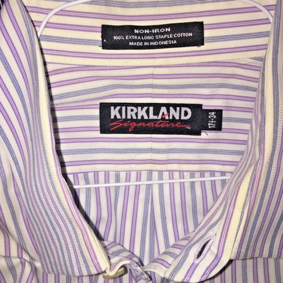 Kirkland Dress Socks Kirkland Men's Dress Shirt  Long Sleeve Traditional  Fit Solid Blue Cotton | Variety Sizes Kirkland Shorts